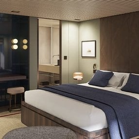 Kommen Sie an Bord der undefined und entdecken Sie eine der 104 Kabinenkategorien auf insgesamt 16 Decks die für 3195 Passagiere Platz bieten. Wählen Sie Ihre Traumkabine und fühlen Sie sich auf Ihrer Kreuzfahrt an Bord der undefined wie Zuhause!