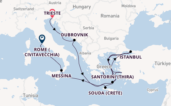 Mediterranean from Trieste, Italy with the Oosterdam
