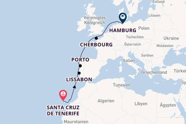 Kanarische Inseln ab Santa Cruz de Tenerife, Spanien auf AIDAperla
