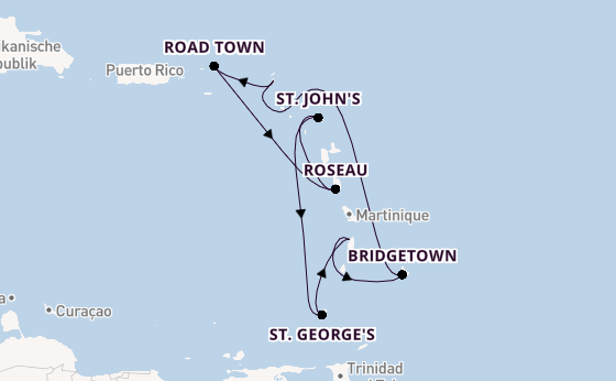 Südliche Karibik ab Basseterre, St. Kitts auf der Arvia