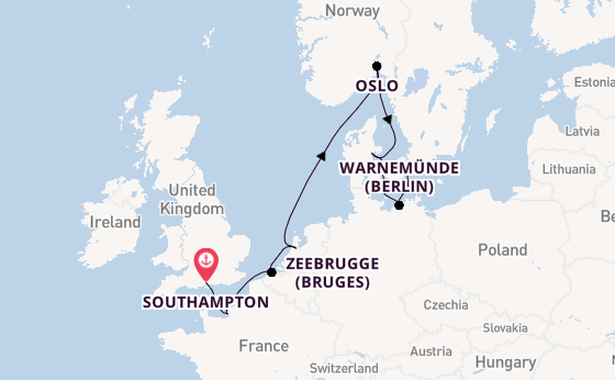 Norway from Southampton, England with the Norwegian Jewel