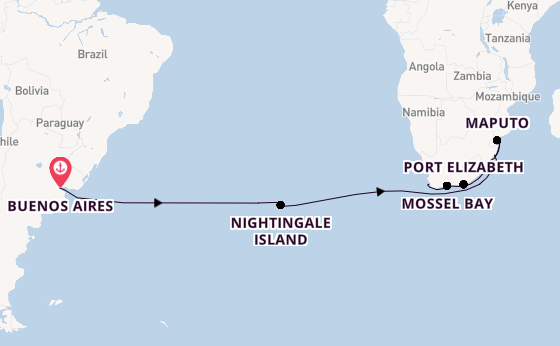 Transatlantic from Buenos Aires, Argentina with the Seabourn Quest