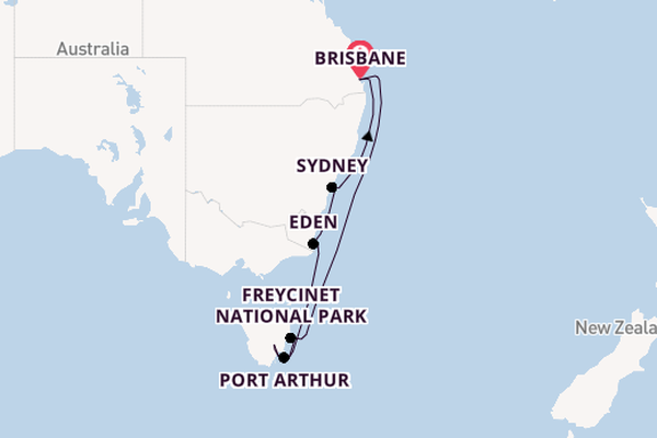 Australia from Brisbane, Australia with the Grand Princess