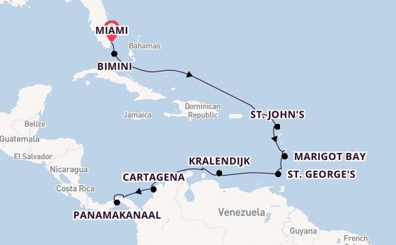 Caribbean vanaf Miami, Verenigde Staten met de MS EUROPA 2