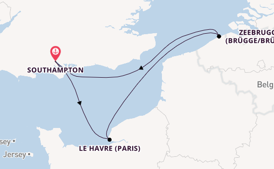 England ab Southampton, Großbritannien auf der Queen Anne