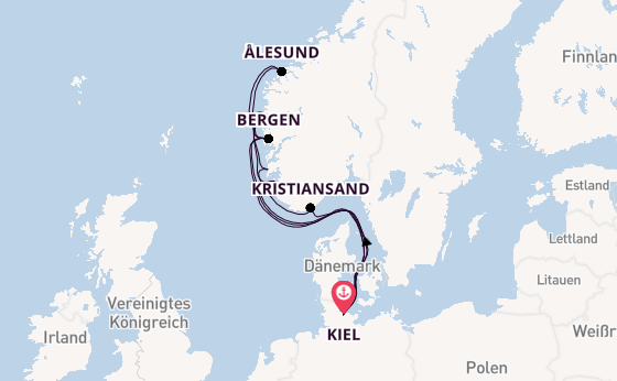 Große Norwegen-Reise ab Kiel