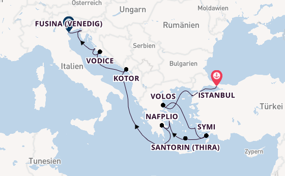 Östliches Mittelmeer ab Istanbul, Türkei auf der Seabourn Ovation