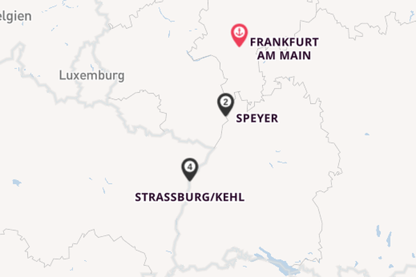 Rhein ab Frankfurt am Main, Deutschland auf der Andrea