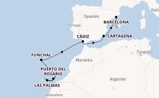 Kanarische Inseln ab Santa Cruz de Tenerife, Spanien auf der Mein Schiff Relax