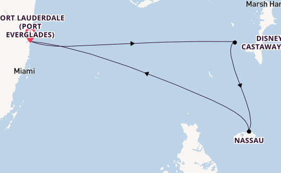 Karibik ab Fort Lauderdale (Port Everglades), USA auf der Disney Dream