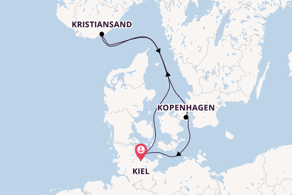 Kurzreise nach Kristiansand & Kopenhagen ab Kiel