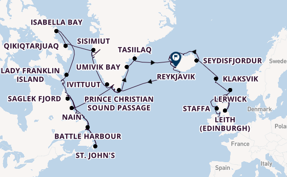 Transatlantic from Belfast, Northern Ireland, United Kingdom with the Seabourn Venture