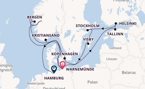 Norwegen ab Warnemünde auf AIDAdiva