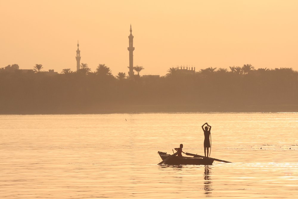 Nile River from Luxor, Egypt with the AmaLilia