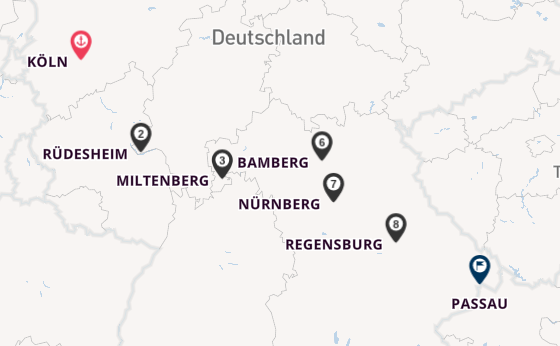 Main ab Köln, Deutschland auf der Amadeus Riva