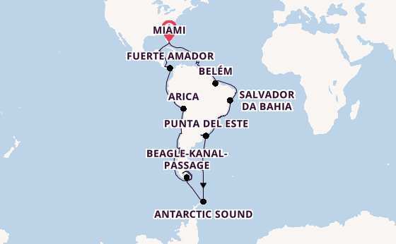 Südamerika ab Miami auf der Azamara Journey