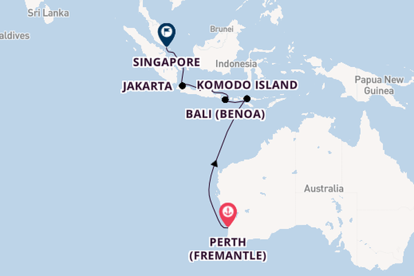 South East Asia from Perth (Fremantle), Australia with the Seven Seas Navigator