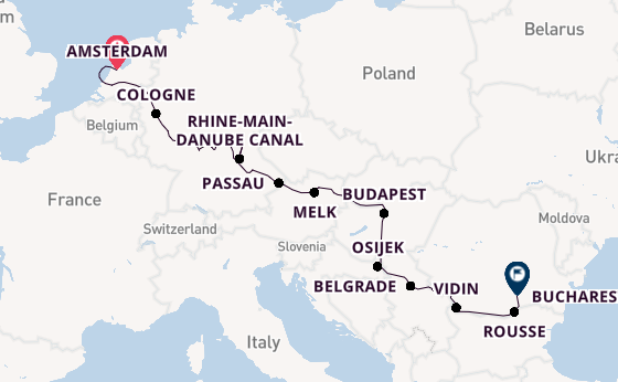 Danube River, Europe from Amsterdam, Netherlands with the Viking Eldir