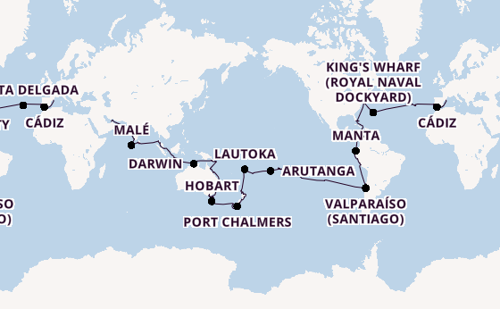 World Cruise from Dubai, United Arab Emirates with the EXPLORA I