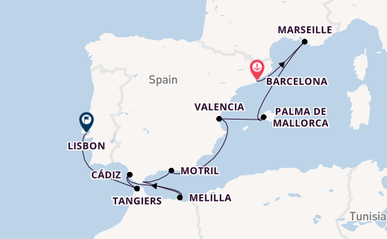 Mediterranean from Barcelona, Spain with the Norwegian Dawn