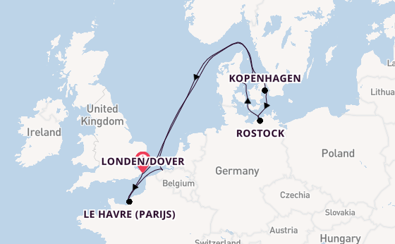Engeland vanaf Londen/Dover, Groot-Brittannië met de Carnival Miracle