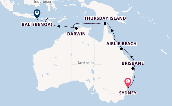Australia from Sydney, Australia with the Seven Seas Navigator