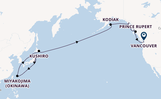 Transpacifisch vanaf Tokio, Japan met de Seabourn Encore