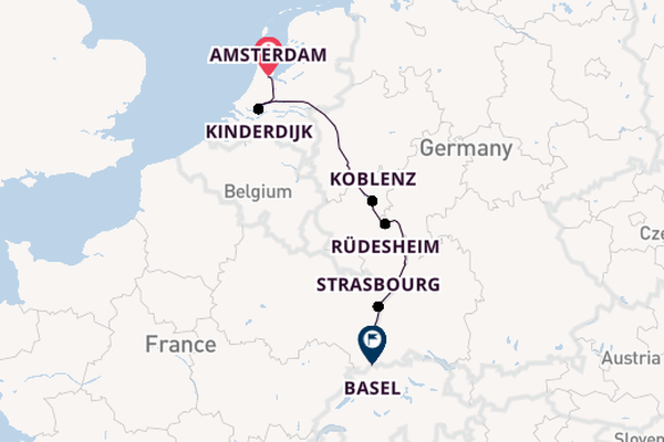 Rhine River, Europe from Amsterdam, Netherlands with the Viking Bragi