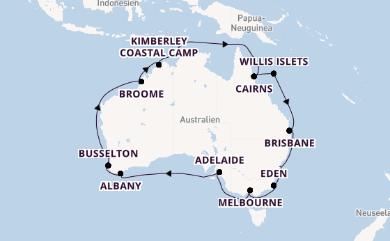 Australien ab Sydney auf der Grand Princess