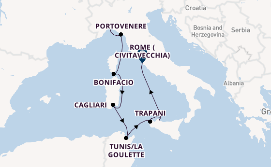 Western Mediterranean from Genoa, Italy with the Seabourn Ovation 