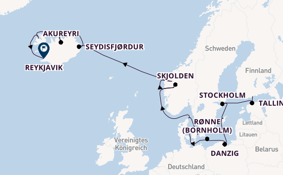 Arktis ab Helsinki, Finnland auf der Regal Princess