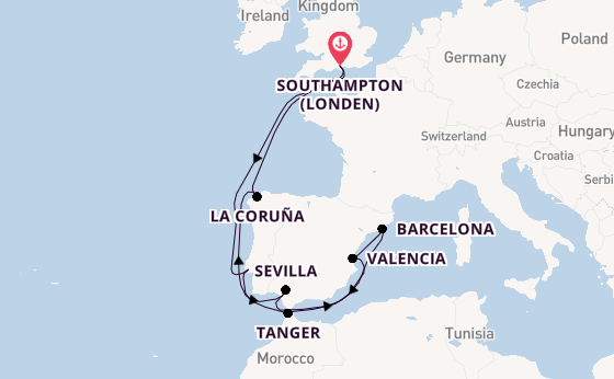 Engeland vanaf Southampton (Londen), Engeland met de Queen Victoria