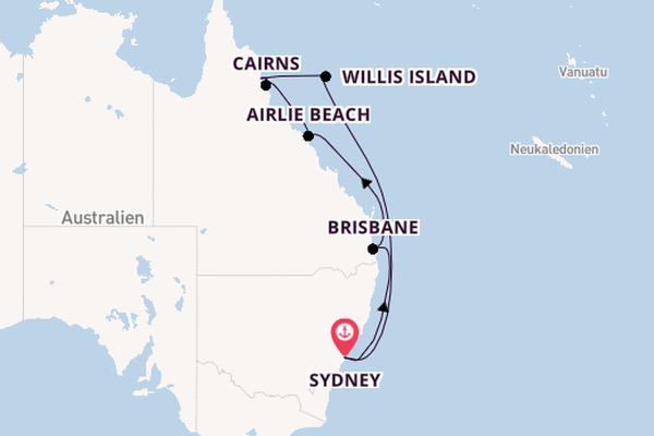 Australien ab Sydney, Australien auf der Celebrity Edge