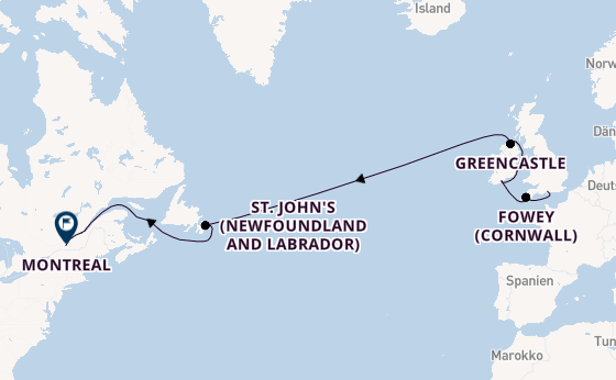 Transatlantik ab Southampton, Großbritannien auf der Seven Seas Prestige