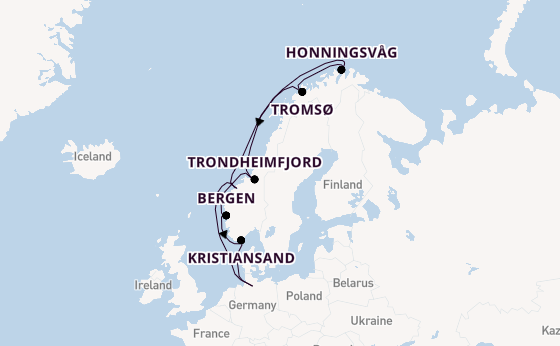 Norway from Hamburg, Germany with the MSC Preziosa