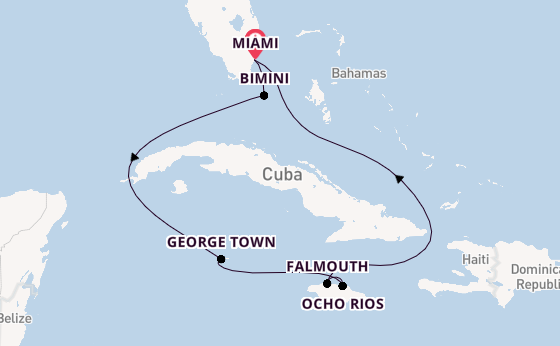 Caribbean vanaf Miami, Verenigde Staten met de Independence of the Seas