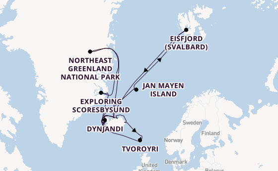 Arctic from Reykjavik, Iceland with the Seabourn Pursuit