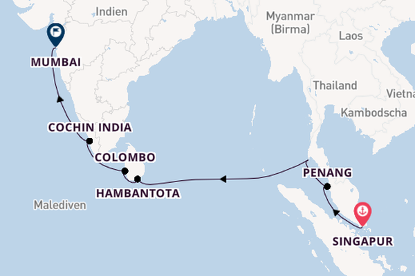 Celebrity Millennium - Von Singapur bis zum Taj Mahal: Südostasien & Indien entdecken