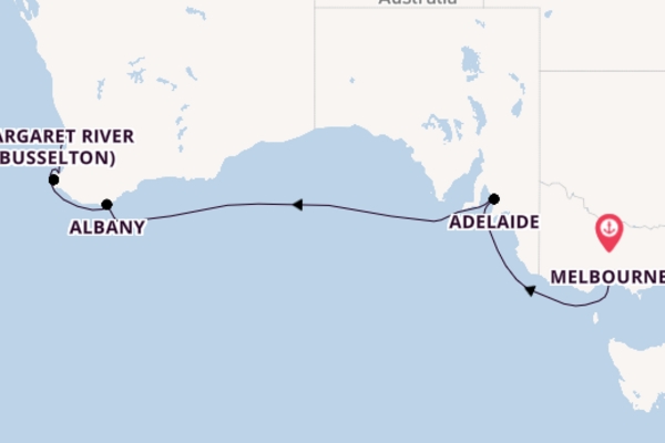 Pacific Explorer 8  Melbourne-Perth (Fremantle)