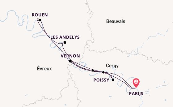 Seine vanaf Parijs, Frankrijk met de VIVA BEYOND