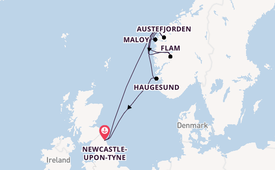 9 day trip from Newcastle-upon-Tyne