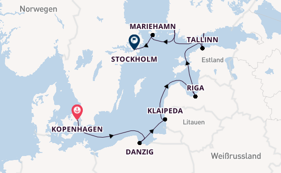 Europa ab Kopenhagen, Dänemark auf der Azamara Journey