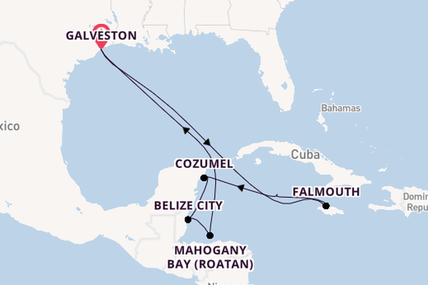 Western Caribbean from Galveston, Texas, USA with the Mariner of the Seas