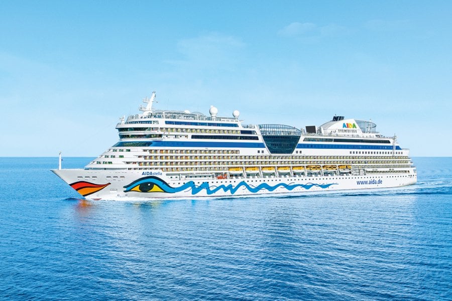 at sea