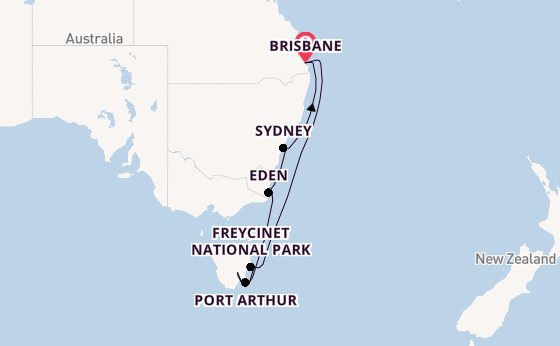 Australia from Brisbane, Australia with the Grand Princess