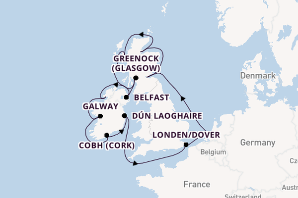 Britse Eilanden vanaf Rotterdam, Nederland met de Nieuw Statendam