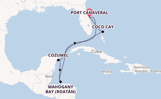 Caribbean from Port Canaveral, Florida, USA with the Harmony of the Seas