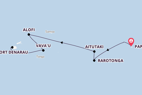 Polynesië vanaf Papeete, Frans-Polynesië met de Vista