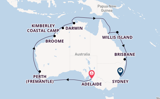 Australia from Adelaide, Australia with the Grand Princess