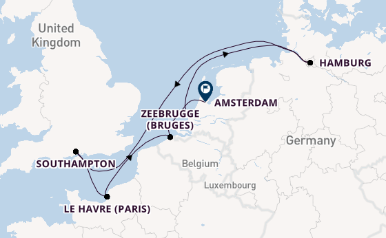 British Isles from Rotterdam, The Netherlands with the MSC Preziosa